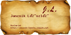 Jancsik László névjegykártya