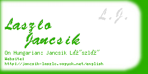 laszlo jancsik business card